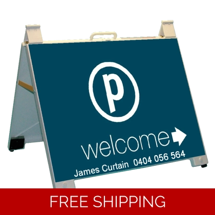 Place Welcome Portable 60x45cm A-Frame White